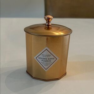 Anthropologie Golden Maple Pumpkin Candle